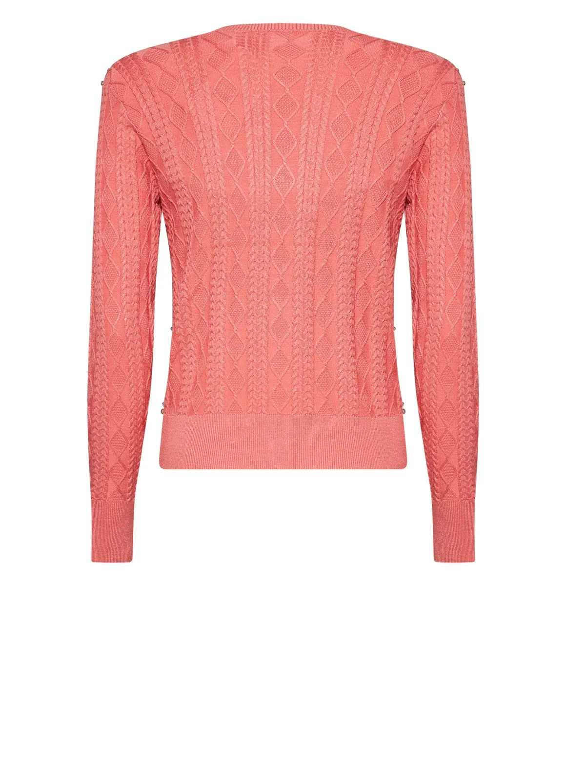Short cardigan with decorative applications