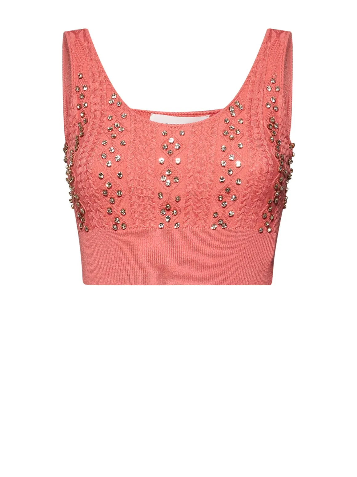 Short cardigan with decorative applications