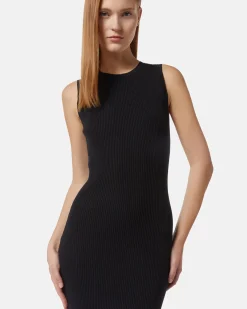 Short dress in ribbed jersey
