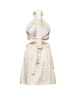 Short dress with cross detail