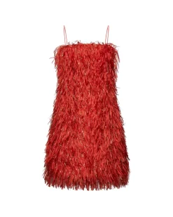 Short dress with fringes and sequins