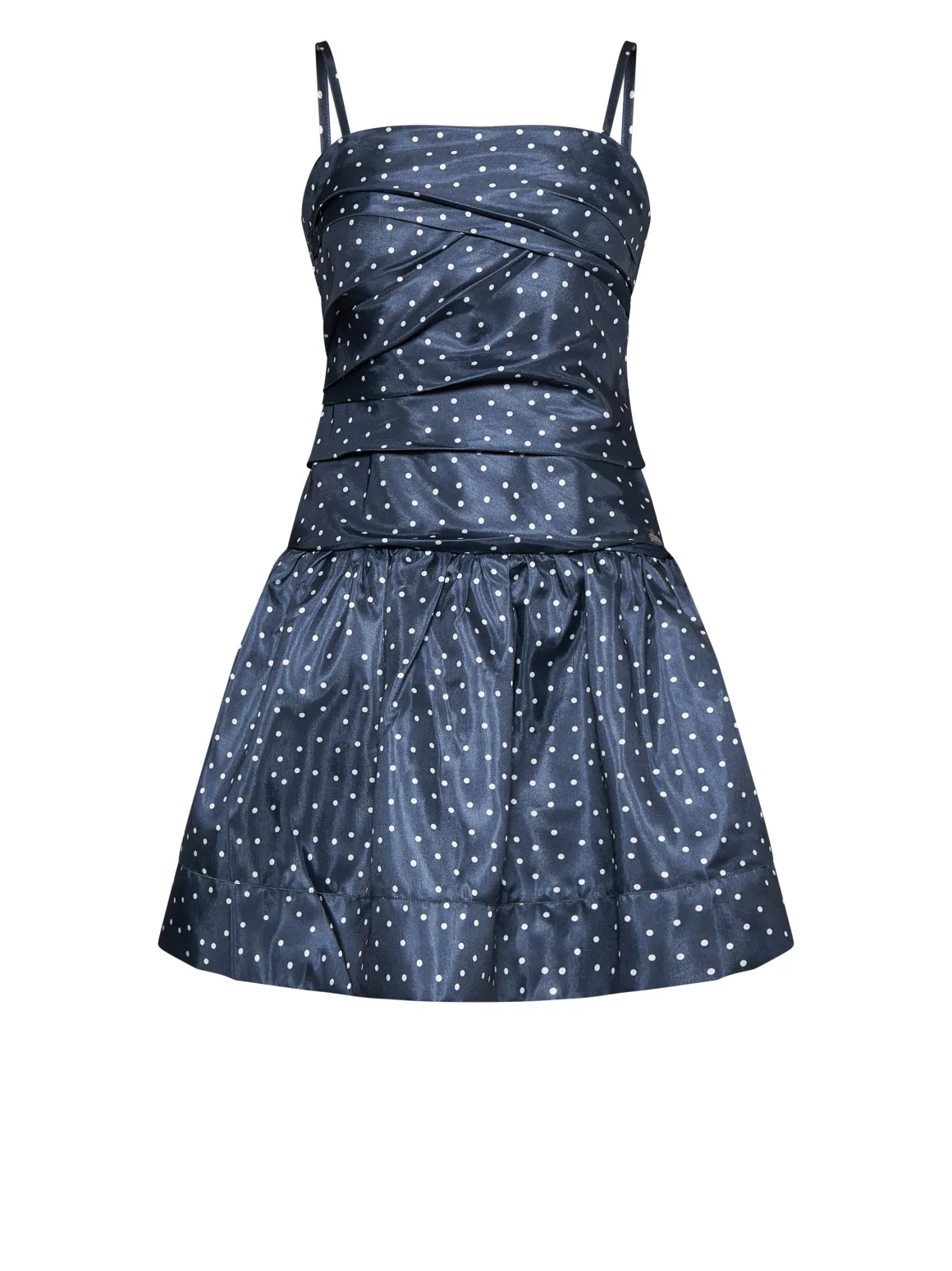 Short dress with graphic pattern and thin straps