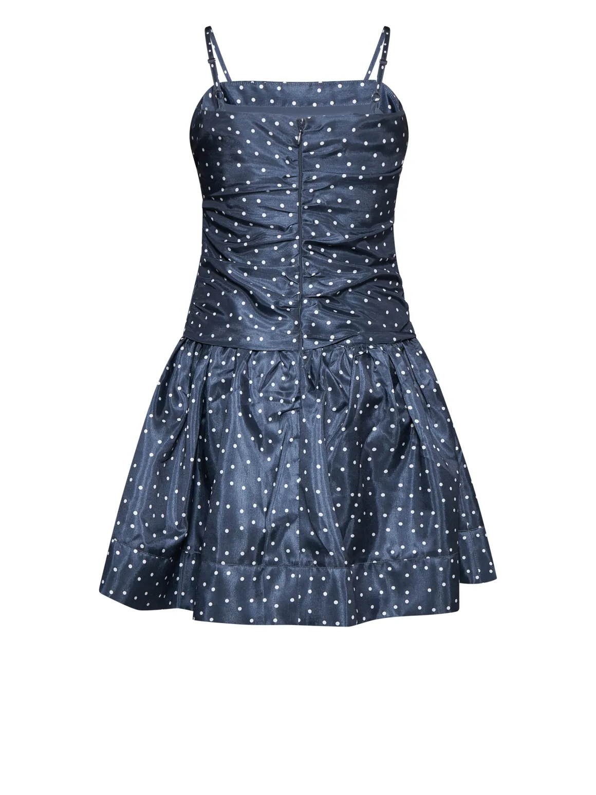 Short dress with graphic pattern and thin straps