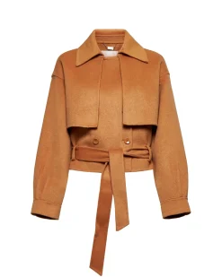 Short jacket with knotted belt