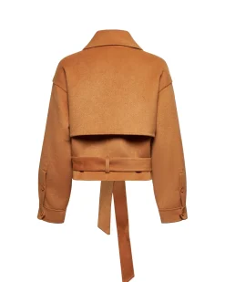 Short jacket with knotted belt