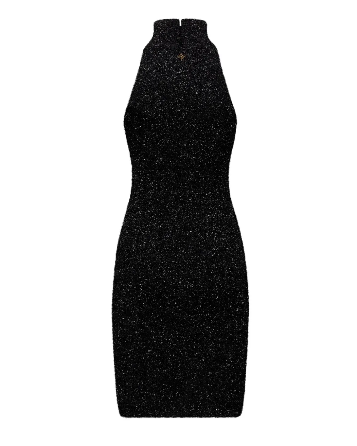Short lurex dress with high neck