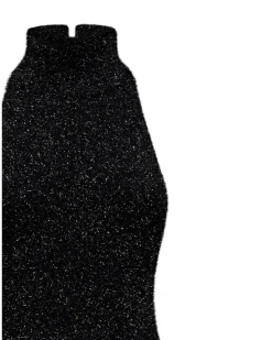 Short lurex dress with high neck
