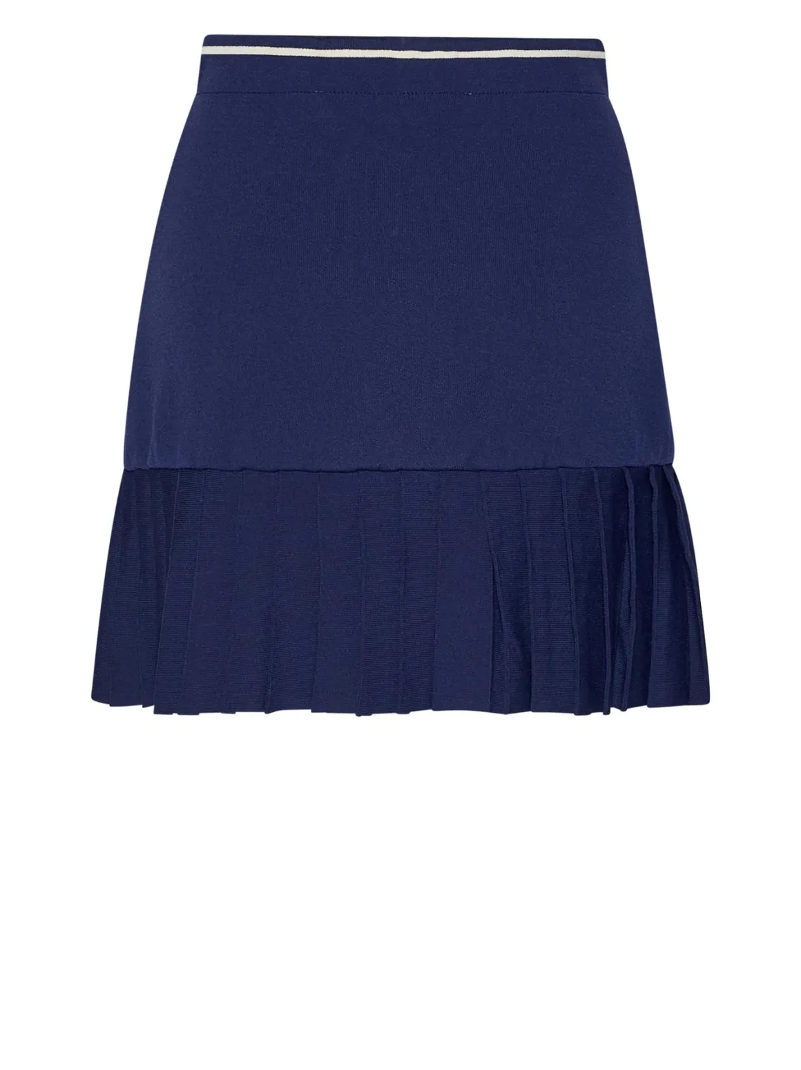 Short skirt with contrasting detail and flounce