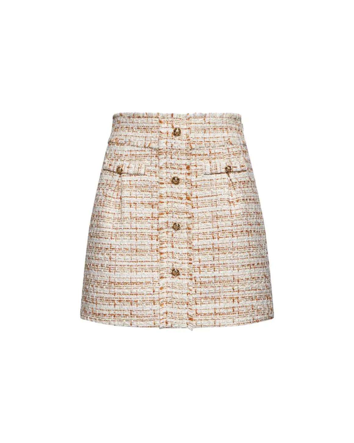 Short skirt with decorative buttons