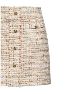 Short skirt with decorative buttons