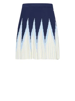 Short skirt with graphic pattern and structured workmanship