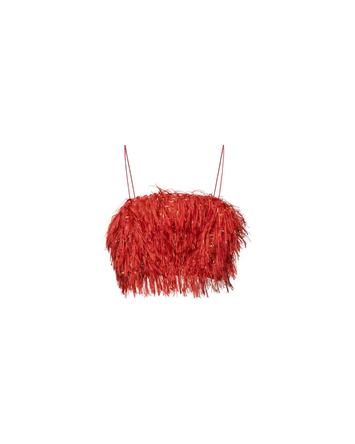 Short top with feathered effect