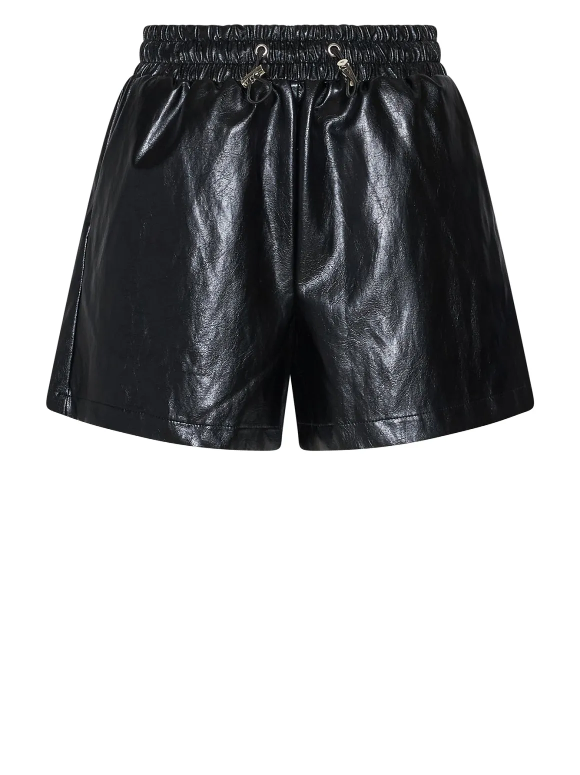 Shorts with shiny finish and elasticated waist