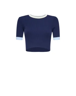 Short-sleeved shirt with contrasting details