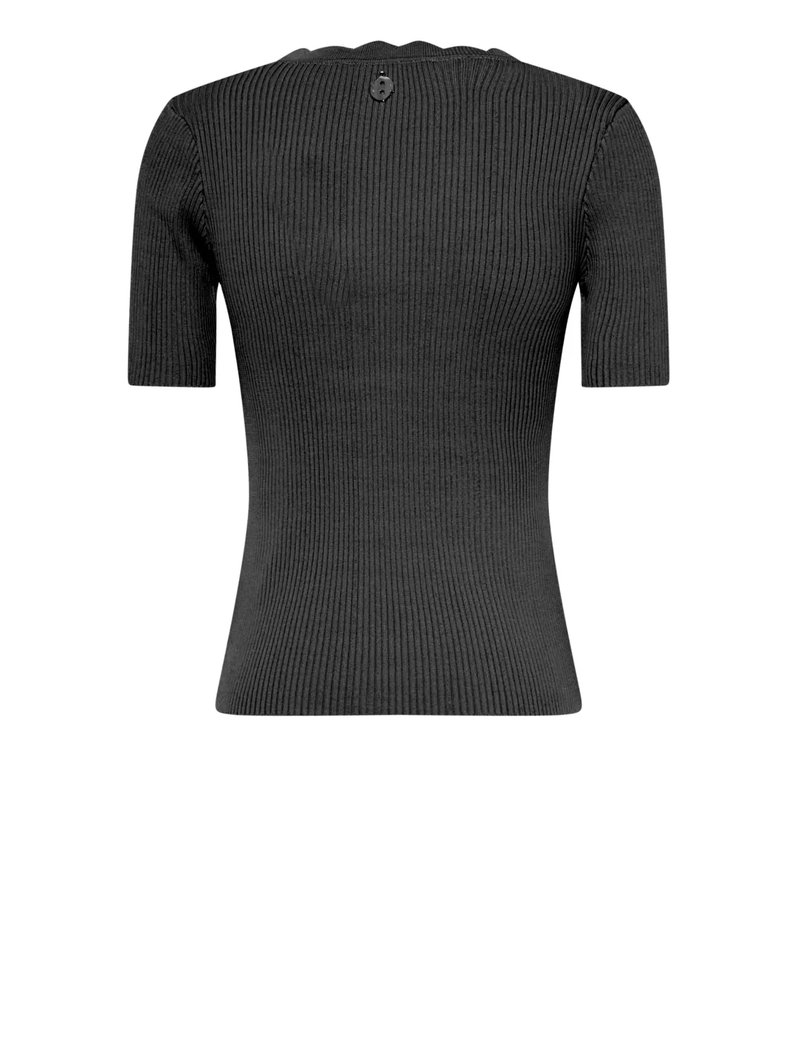 Short-sleeved shirt with square neckline