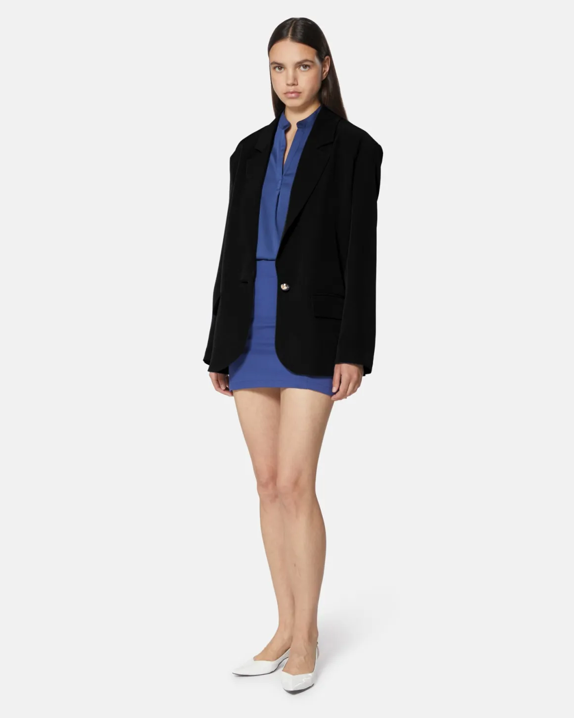 Single -breasted oversize blazer