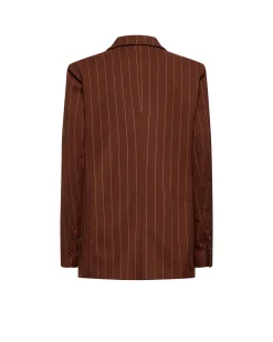 Single-breasted pinstripe blazer