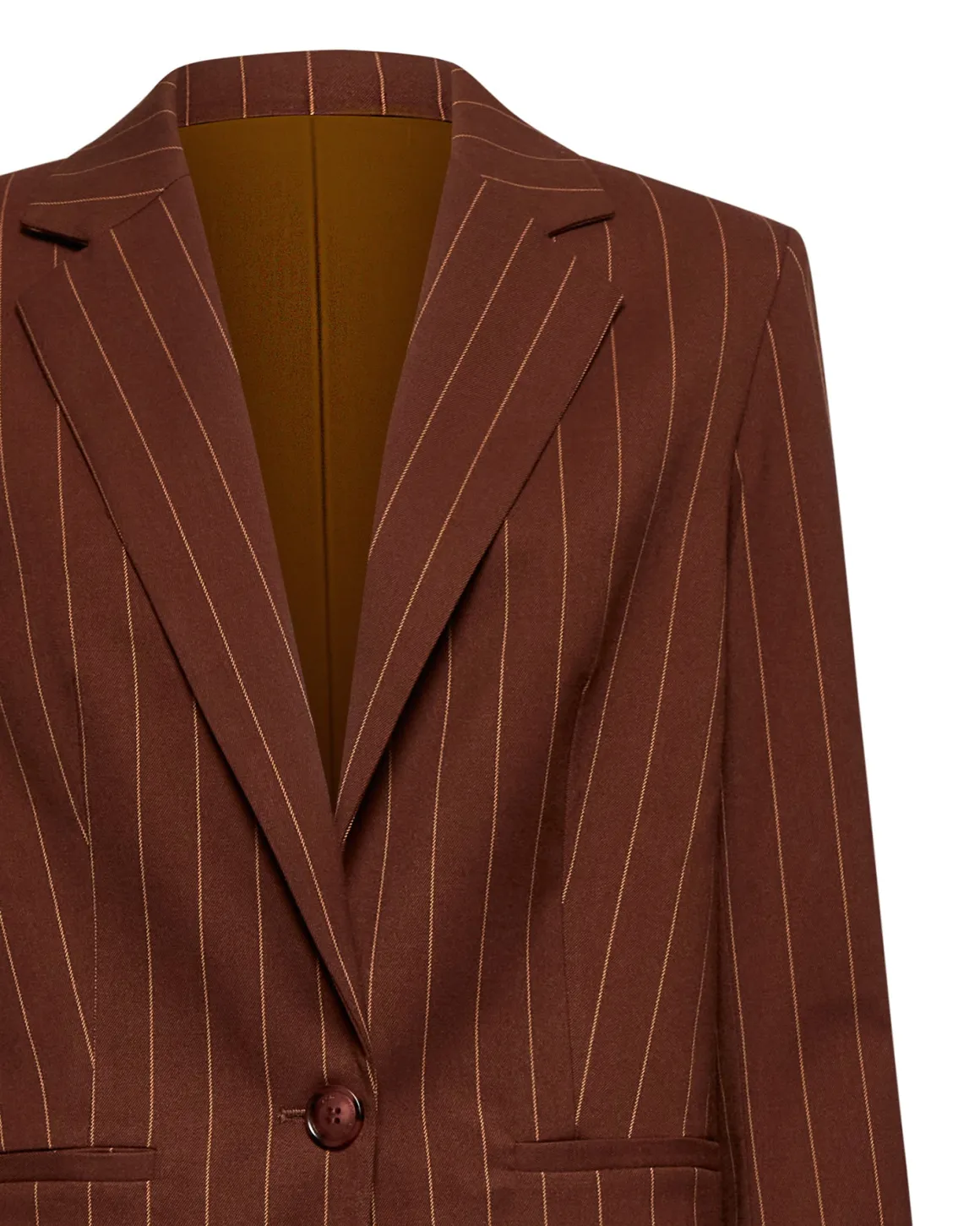 Single-breasted pinstripe blazer