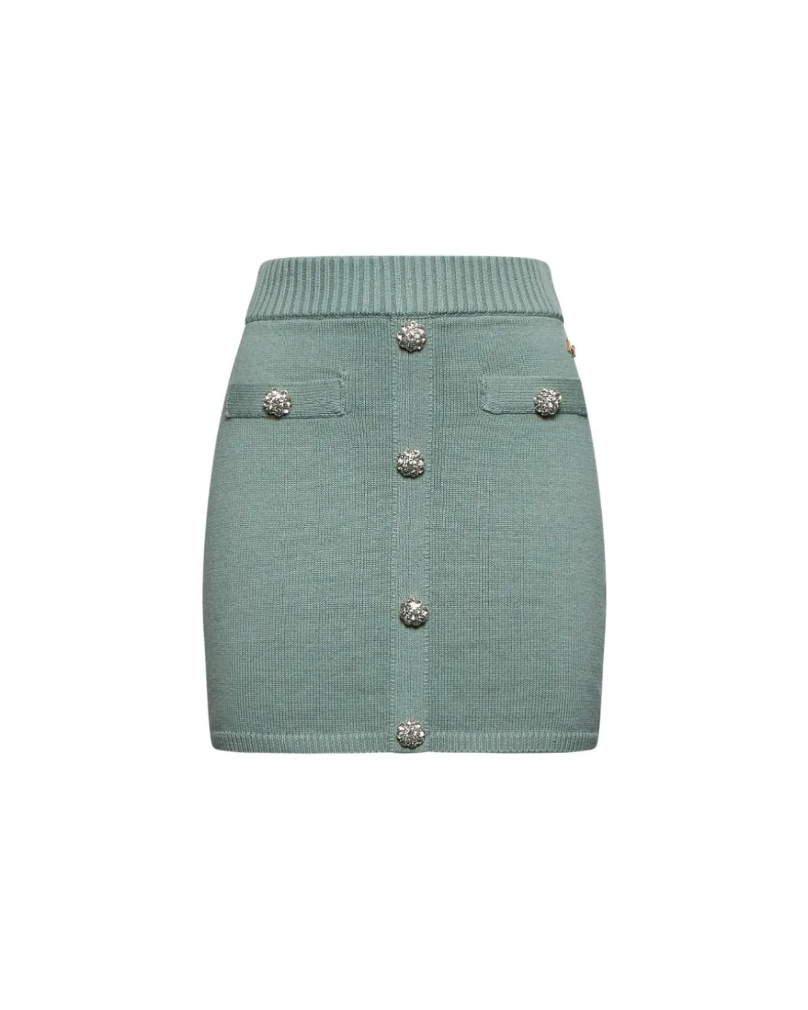 Skirt with decorative buttons