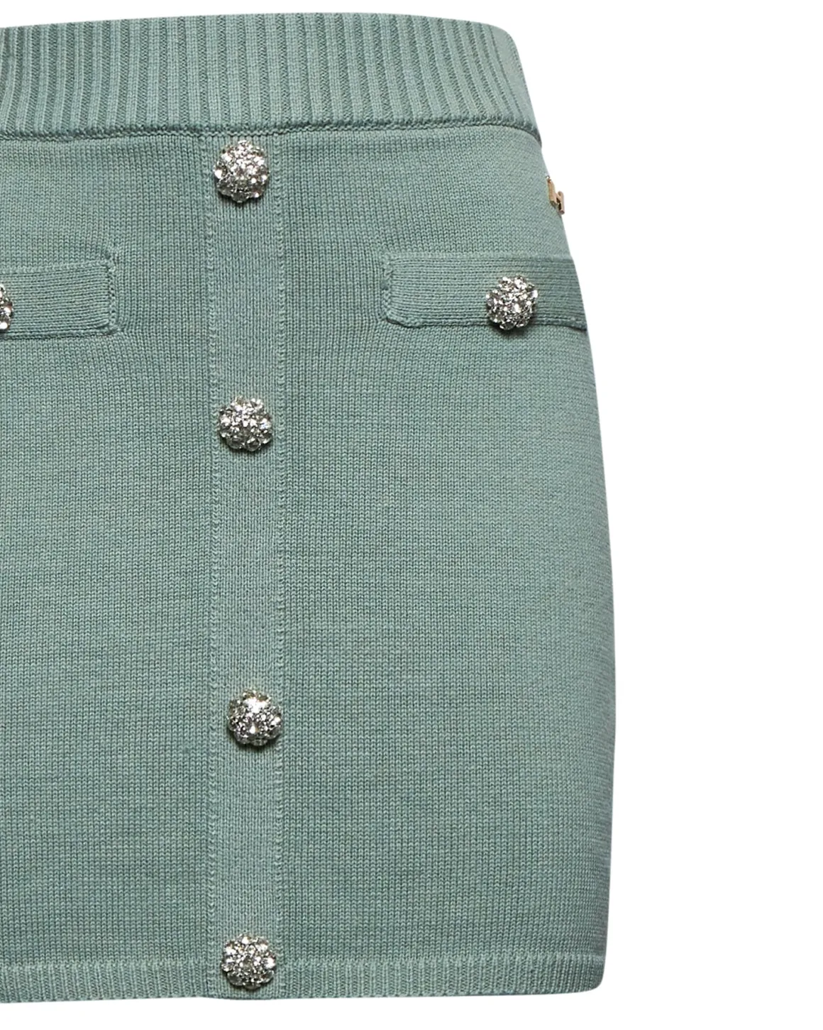 Skirt with decorative buttons