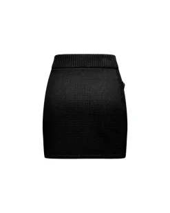 Skirt with decorative buttons