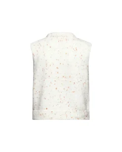Sleeveless top with contrasting micro details