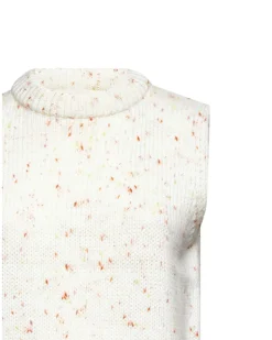 Sleeveless top with contrasting micro details