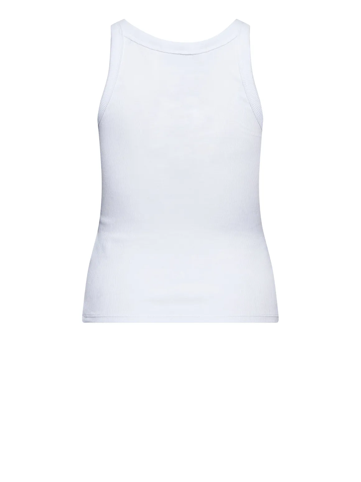 Sleeveless T-shirt with all-over micro pattern and refined design