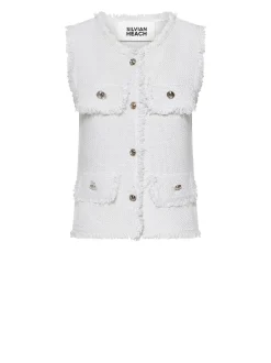 Sleeveless vest with decorative details
