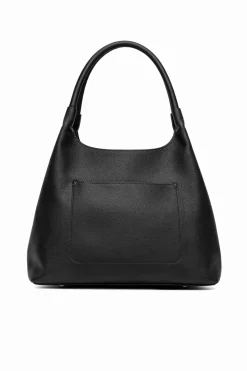 Smooth shoulder bag with ring handle