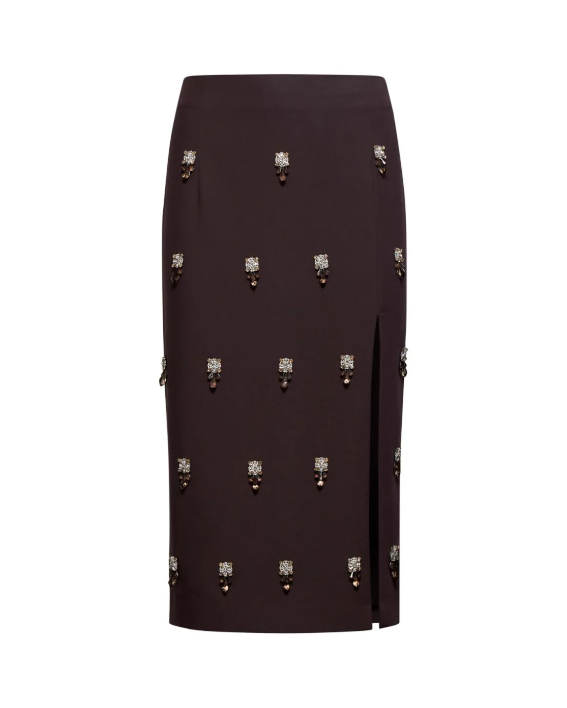 Straight skirt with jewel details