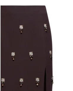 Straight skirt with jewel details