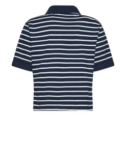 Striped polo shirt with essential and refined design