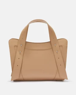 Structured handbag with metal details