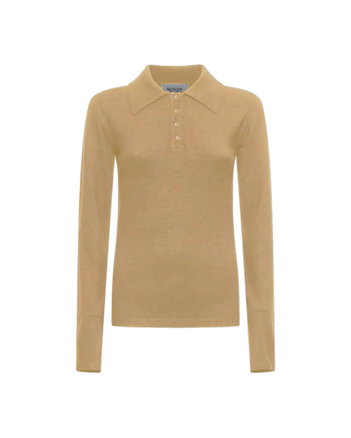 Sweater with collar and buttons