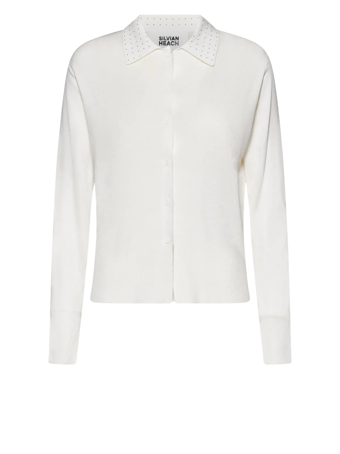 Sweater with collar and decorative details