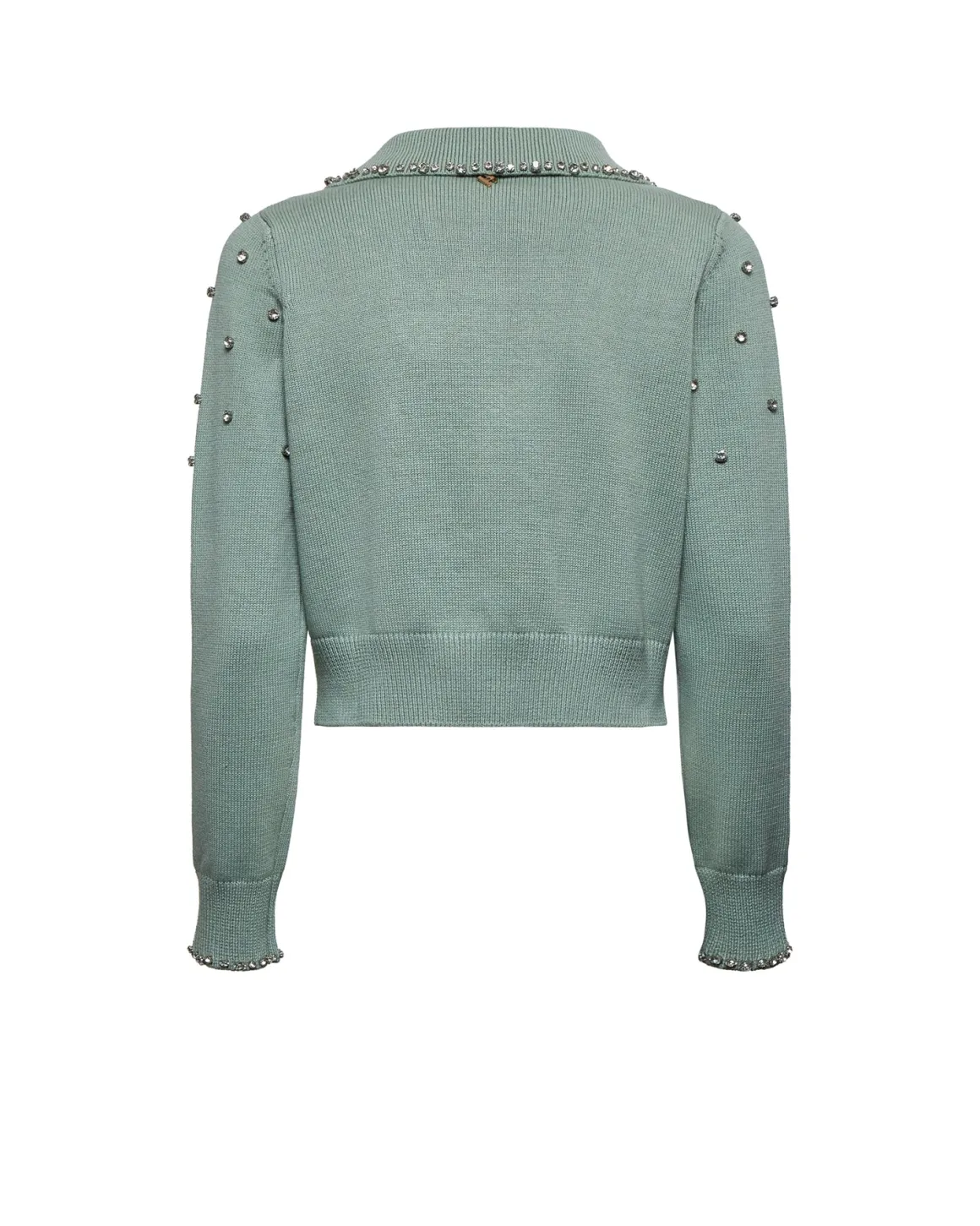 Sweater with collar and jewel details