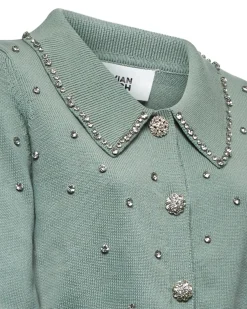 Sweater with collar and jewel details