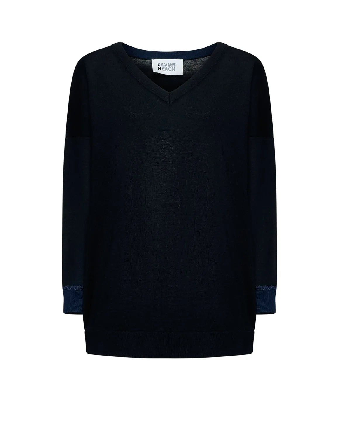 Sweater with contrasting edges