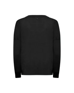 Sweater with contrasting finishes