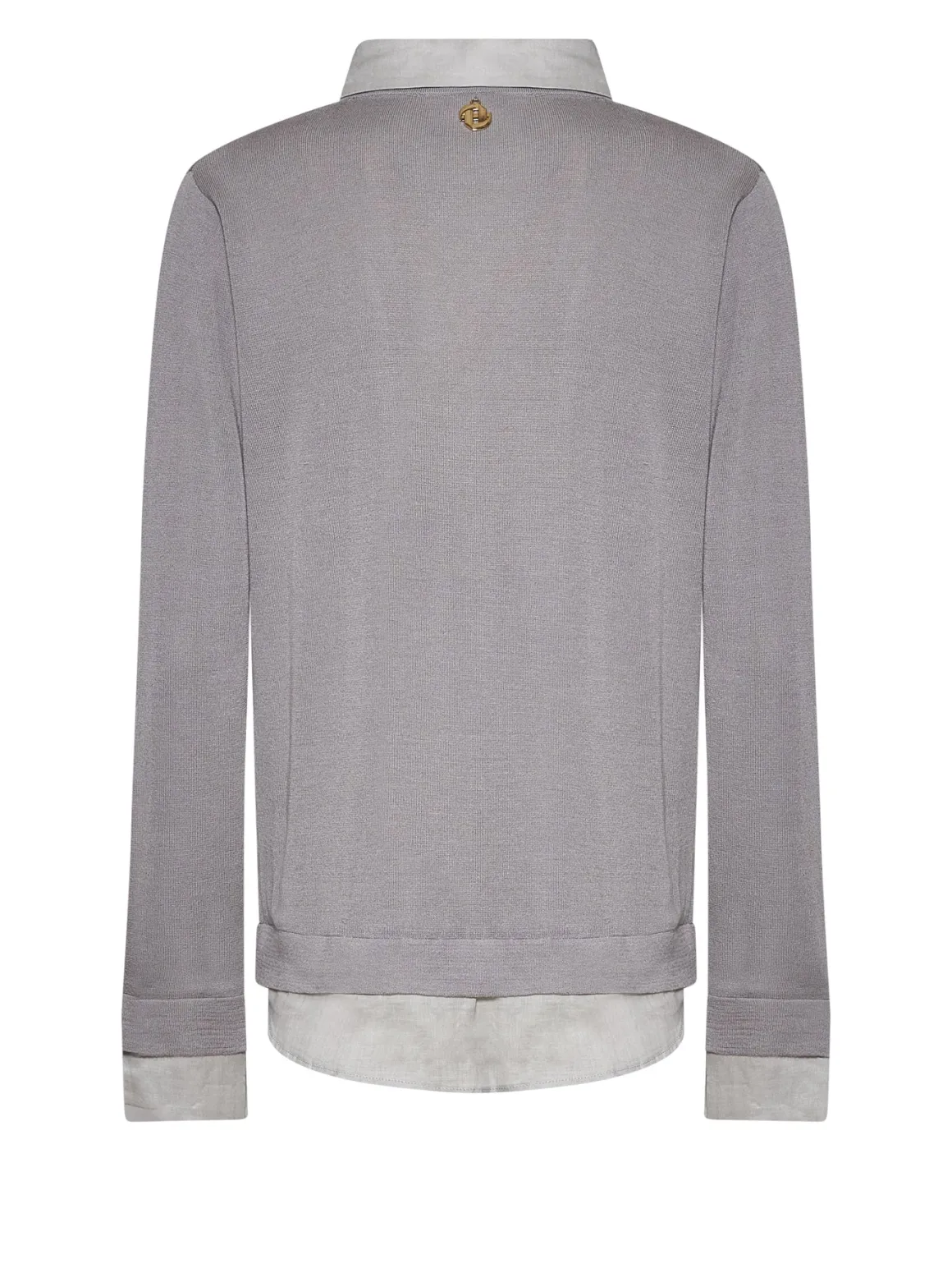 Sweater with layered effect and V-neck