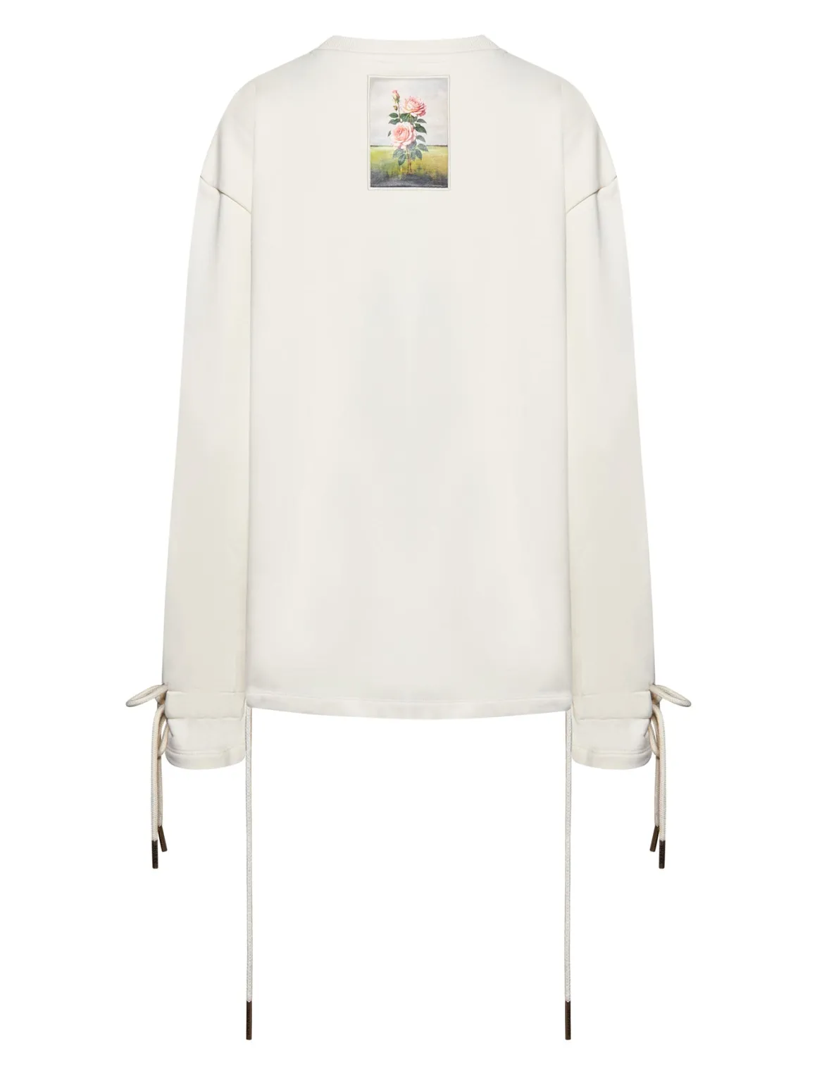 Sweatshirt with gathered details and drawstring
