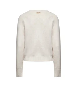 Three-button side sweater