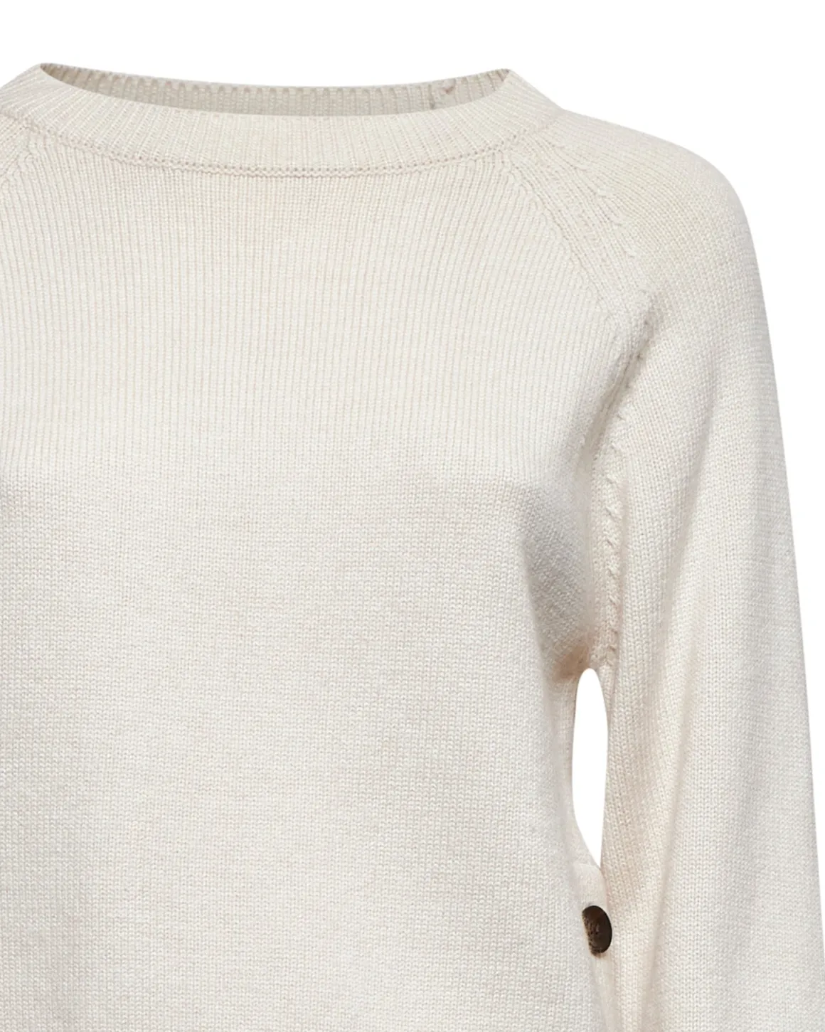 Three-button side sweater