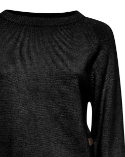 Three-button side sweater