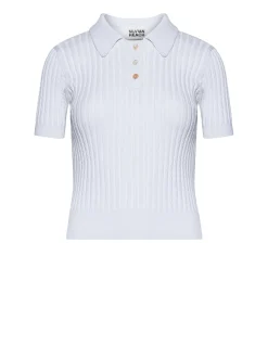 Top with collar and relief design