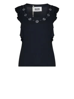 Top with decorated neckline and iconic details
