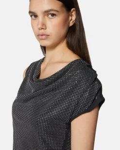Top with drapes and light applications