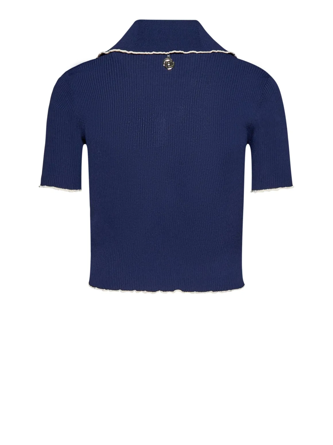 Top with front lacing and structured collar