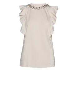 Top with jewel neckline and decorative details